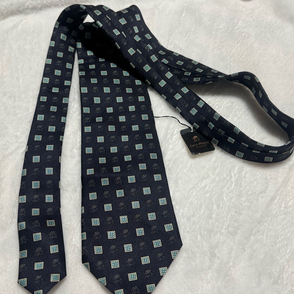 Gary Player Collection blue patterned tie